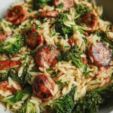 Chicken Sausage Broccoli Orzo