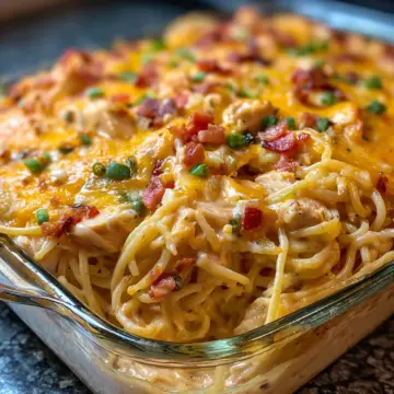 SPICY SOUTHERN CHEESY CHICKEN SPAGHETTI CASSEROLE