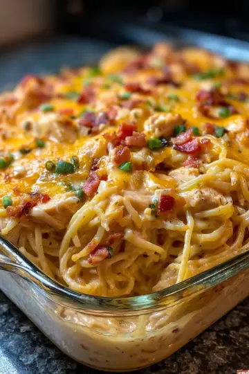 SPICY SOUTHERN CHEESY CHICKEN SPAGHETTI CASSEROLE