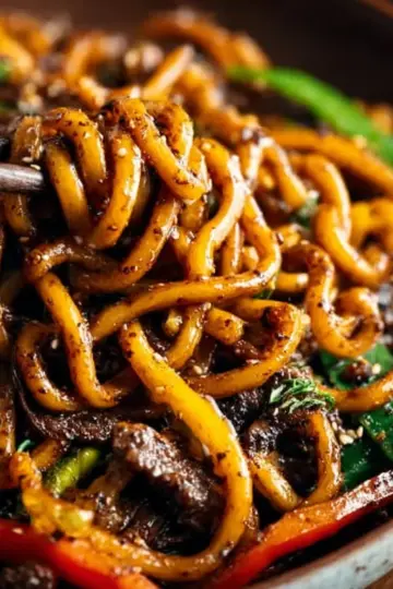 Black Pepper Stir Fried Udon