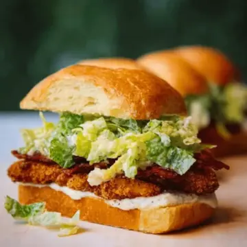 Crispy Chicken Caesar Sandwiches.