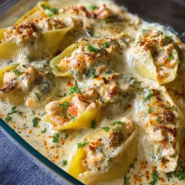 Seafood Stuffed Shells with Shrimp and Crab
