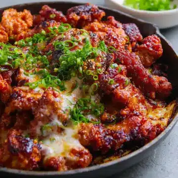 Korean-Style Fire Chicken (Buldak) With Cheese Recipe