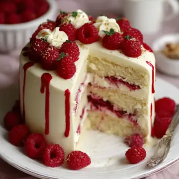 White Chocolate Raspberry Cake
