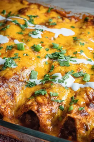 Easy Cheesy Ground Beef Enchiladas