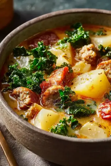 Sausage, Potato and Kale Soup
