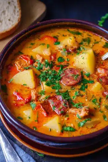 Spanish Potato and Chorizo Soup