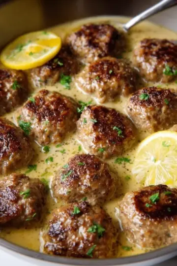 Meatballs In Lemon Sauce (Greek Keftedes)