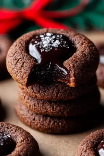 Chocolate Thumbprint Cookies
