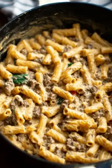 One-Pot Creamy Beef Pasta