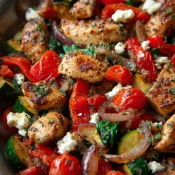 Mediterranean Chicken Stir Fry with Vegetables (30-Minutes, One-Pan)