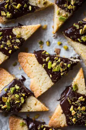 Salted Chocolate Pistachio Shortbread