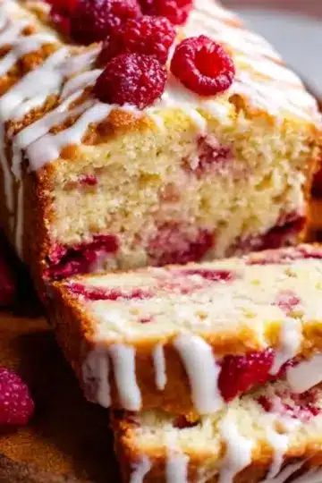 Glazed White Chocolate Raspberry Loaf