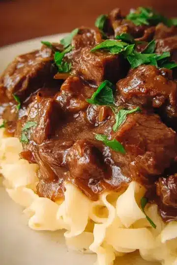 Beef Tips and Noodles