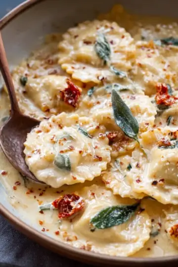 Creamy Tuscan Ravioli