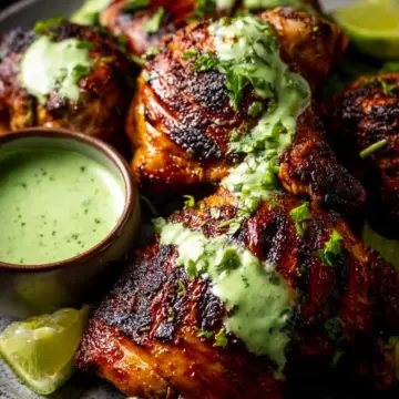 Peruvian Chicken with Green Sauce