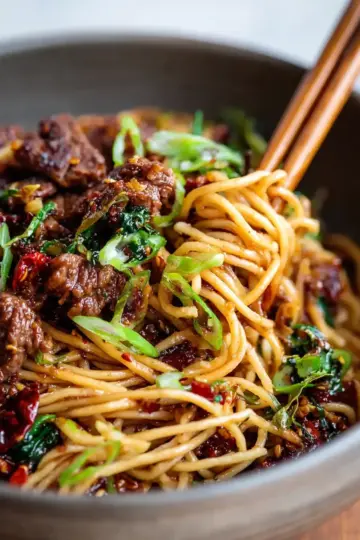 Caramelised Sticky Beef Noodles