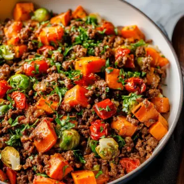 Ground Beef and Sweet Potato Skillet