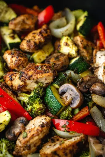Healthy Air Fryer Chicken and Veggies