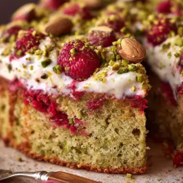 Raspberry Pistachio Cake