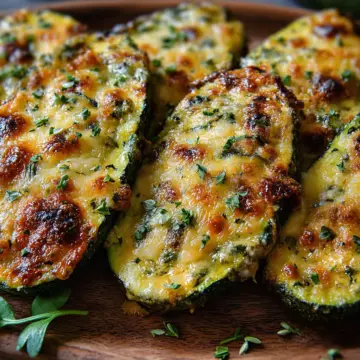 Delicious Cheesy Garlic Zucchini Steaks Recipe