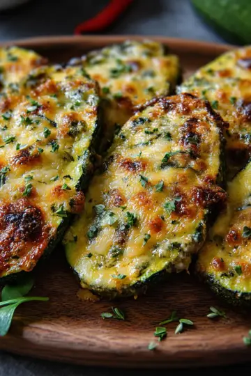 Delicious Cheesy Garlic Zucchini Steaks Recipe