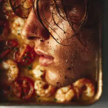 B A K E D P R AW N S W I T H L E M O N A N D F E TA