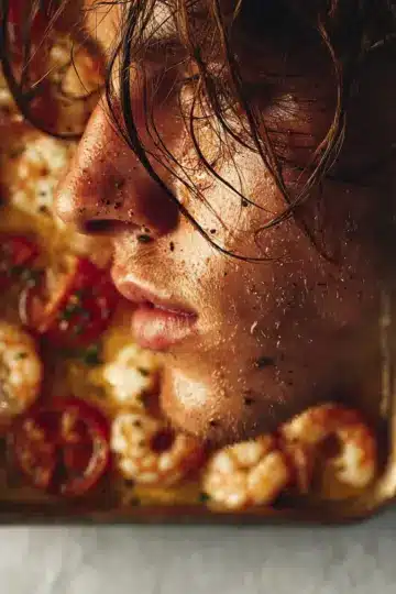 B A K E D P R AW N S W I T H L E M O N A N D F E TA