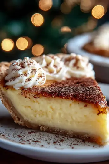 Christmas Eve Cinnamon Vanilla Custard Pie