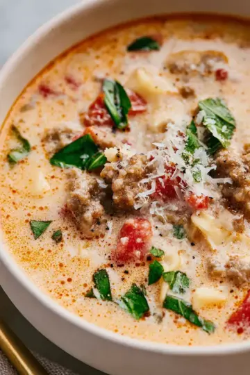 Creamy Parmesan Italian Sausage Soup