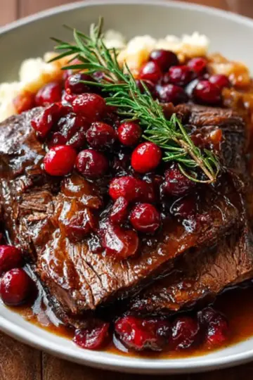 Festive & Easy Cranberry Balsamic Roast Beef