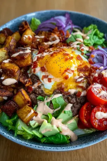 Loaded Burger Bowls