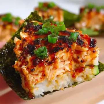 Spicy Salmon Sushi Bake