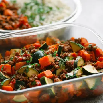 Ground Beef Zucchini Sweet Potato Skillet