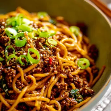 Mongolian Ground Beef Noodles